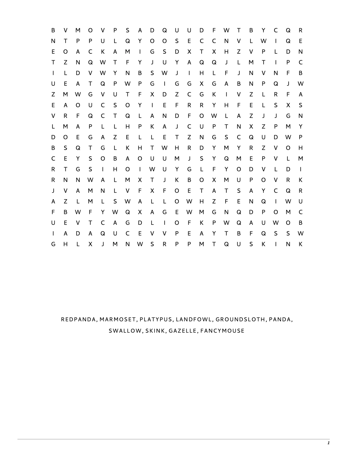 Animal Word Search: 43 Puzzles & Solutions - Printable E-Book PDF