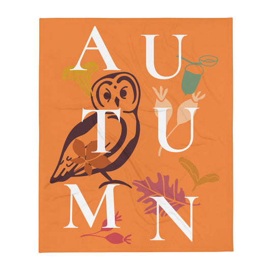 Autumn Owl - Throw Blanket
