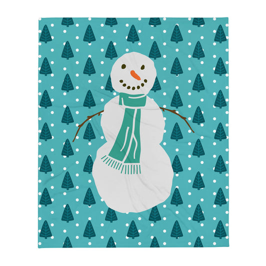 Snowman - Christmas - Throw Blanket